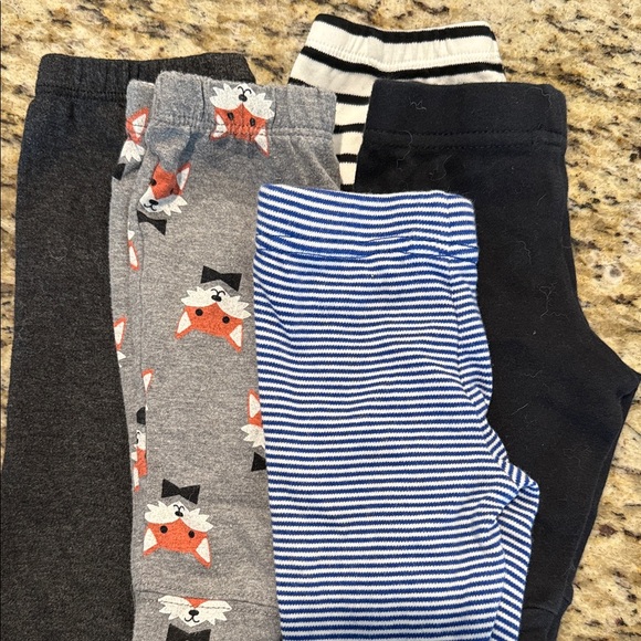 Carter's and Cloud Island Set of 5 Baby Leggings - Picture 1 of 11